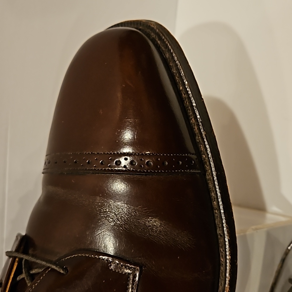 Johnston & Murphy Men’s Cap-Toe Oxfords in Dark Brown - Picture 7 of 11